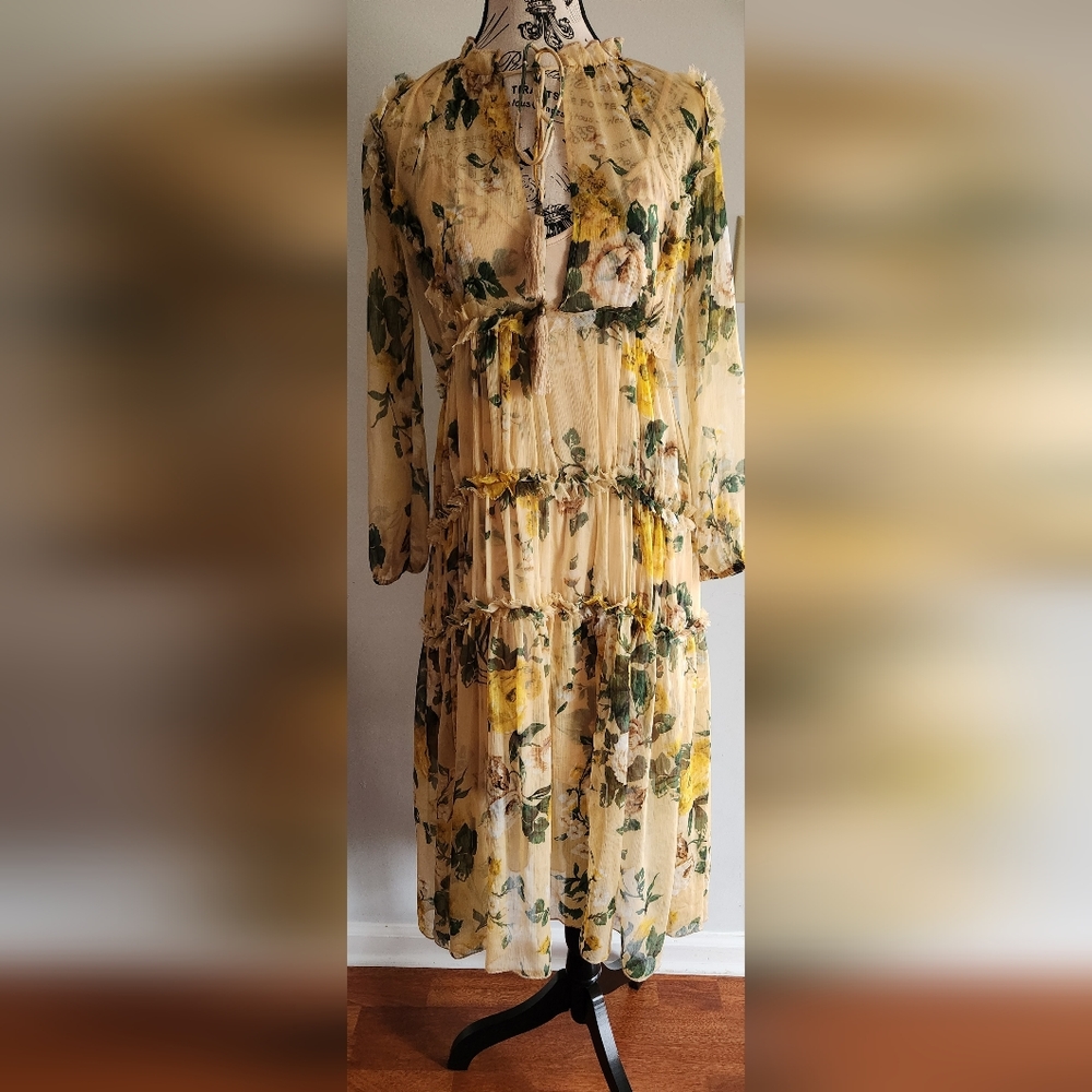 Beautiful chiffon floral dress